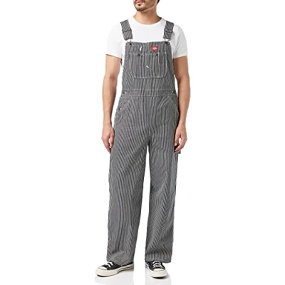 Image de Dickies Hickory Bib Overall, Salopette Homme, Multicolore (Hickory Stri), Taille unique 38/L32 (Taille fabricant: 38/32)