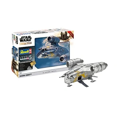 Image de Revell Platinum Edition 06788 Star Wars : The Mandalorian Razor Crest (Din Djarin) Kit de modélisme en plastique non construit/non peint édition limitée avec pièces photogravées et résine