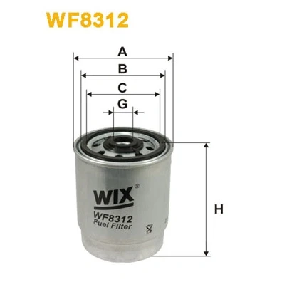 Image de WIX FILTERS WF8312 Filtre à Carburant vissé VOLVO: S60 I, XC90 V70 2