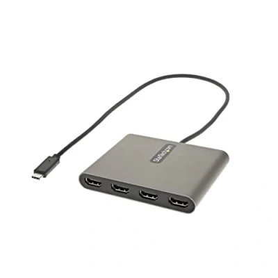 Image de StarTech.com Adaptateur USB C vers Quad HDMI, 4x HDMI pour Windows (Pas de Support macOS/ChromeOS/Linux)
