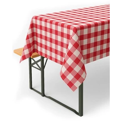 Image de texpot Serviettes de Table Campagne à Carreaux Rouges et Blancs 20 mm 100% Coton 50 x cm