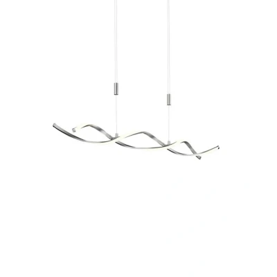 Image de Lindby Suspension LED Auron, couleur nickel, métal, intensité variable