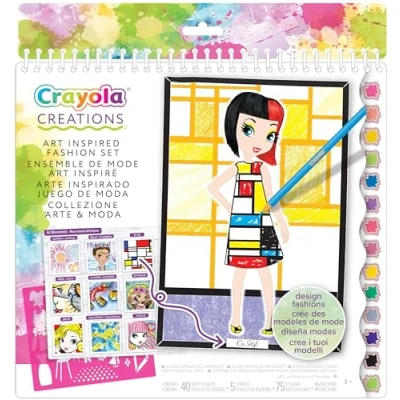 Image de Crayola Creations Album de coloriage Collection Art et Mode Activité créative idée cadeau pour les filles à partir 8 ans Multicolore 26200