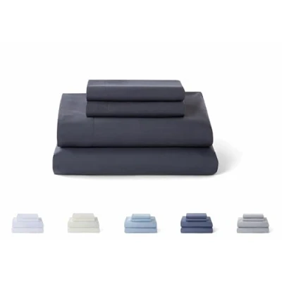 Image de Todocama Underzy 5003 Parure de lit 4 pièces avec Drap Housse et 2 taies d&#039;oreiller 50 x 80 cm, pour 200 190/200 Gris foncé