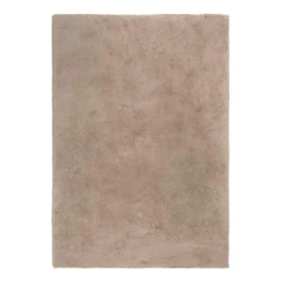 Image de andiamo Tapis à Poils Longs Doux Softskin Imitation Peau d&#039;agneau Couleur Unie Taupe Dimensions 120 x 170 cm