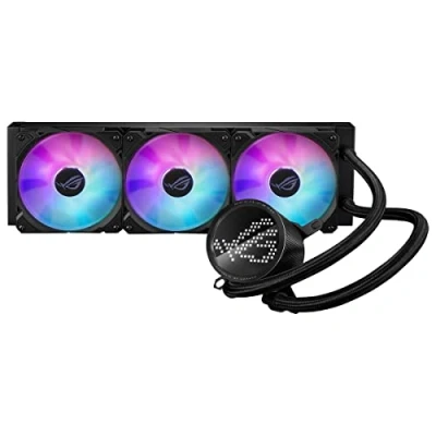 Image de ASUS ROG Ryujin II 240 ARGB Refroidisseur liquide CPU tout en un (écran LED Anime Matrix, solution de pompe Asetek 8e gen, 3 ventilateurs refroidissement 120 mm, Aura Sync RGB)