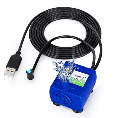 Image de Haofy Pompe à Eau pour Chat, Fontaine Boire, Distributeur Automatique de d&#039;eau Animaux Compagnie, Remplacement Submersible Ultra Silencieux avec Lumières LED