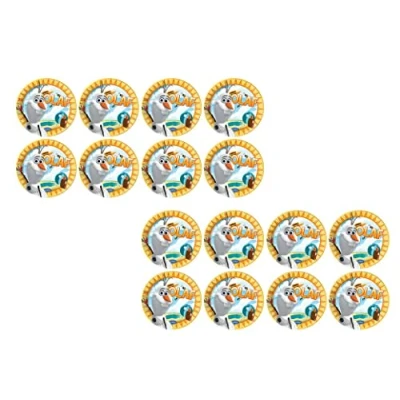 Image de ALMACENESADAN, 4866, Pack fête La Reine des Neiges Olaf, composé de 16 assiettes en carton 23 cm, idéal pour fêtes et anniversaires