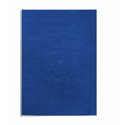 Image de Fellowes 5371305 Pack de 100 Couvertures Grain Cuir A4 Bleu Royal