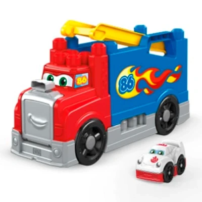 Image de MEGA Bloks Mon Camion de Course, jeu voiture et blocs construction, 15 pièces, jouet pour bébé enfant 1 à 5 ans, FVJ01