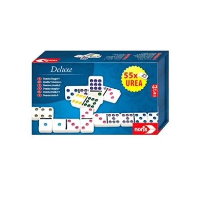 Image de Deluxe 606108003 Jeu classique Double 9 Domino