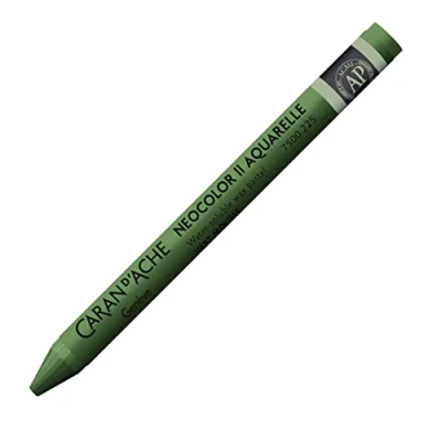 Image de Caran d&#039;Ache Neocolor II 225 Vert mousse (7500.225) / pastel (10 pièces) en cire soluble dans l&#039;eau/pour papier, verre, bois, cuir, tissu, pierre