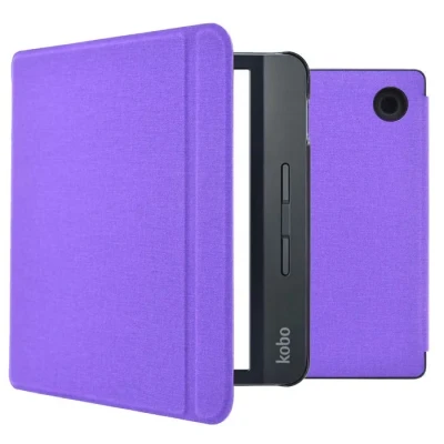 Image de Étui de liseuse IMOSHION Kobo Libra H2O Violet Synthétique Portefeuille avec support