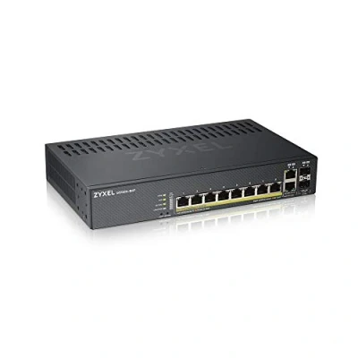 Image de Zyxel GS1920 8HPV2 Géré Gigabit Ethernet (10/100/1000) Connexion Ethernet, supportant l&#039;alimentation via ce port (PoE) Noir Neuf