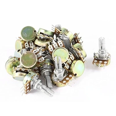 Image de sourcingmap 20 x 100K Ohm B100K 3Terminal Single Cierge Linéaire Potentiomètre Rotatif