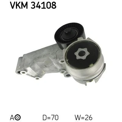 Image de SKF VKM 34108 Poulie Tendeur FORD: Focus Mk1 Break, 3/5 portes, Transit Connect Van, SAAB: 9 5 Berline