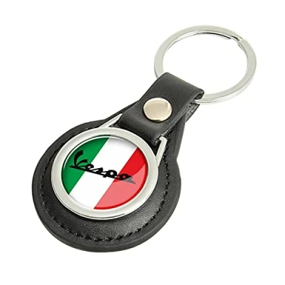 Image de JDDRCASE Porte clés de Moto Key Billing Compatible with Piaggio Vespa Primavera Sprint GTV 50 150 300 etc (Couleur : Pattern D, Size 43mm)