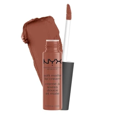 Image de NYX Professional Makeup Rouge à Lèvres Soft Matte Lip Cream, Fini Mat Crémeux, Couleur Ultra Pigmentée, Tenue Longue Durée, Teinte : Leon (60)