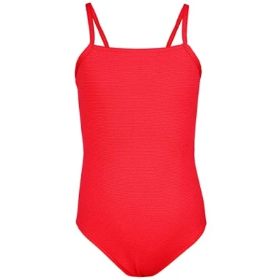 Image de Aquarti Maillot de Bain Fille Une Pièce pour à Bretelles Fines, Jacquard Pois Rouge, 140