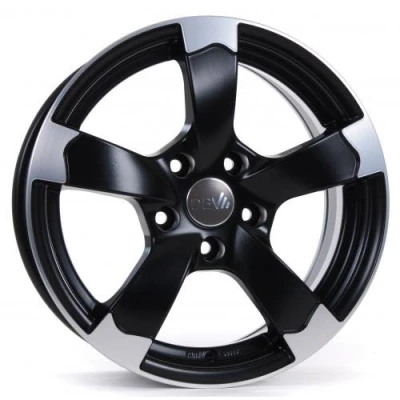 Image de DBV 5Trou 16Pouce 100mm Jante alu Torino II mattschwarz Front poliert 33761