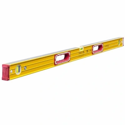 Image de STABILA Niveau à bulle Type 196 2, 122 cm, alu extra rigide, 1 fiole horizontale &amp; 2 verticales, poignées, embouts amortis, antidérapants, Made in Germany