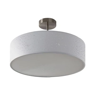 Image de Lindby Plafonnier Tissu Umma à intensité variable (Moderne) en Blanc Textile e. a. pour Salon &amp; Salle manger (à 3 lampes, E27), Luminaire Plafonnier, Lampe Plafond, Eclerage Eclairage
