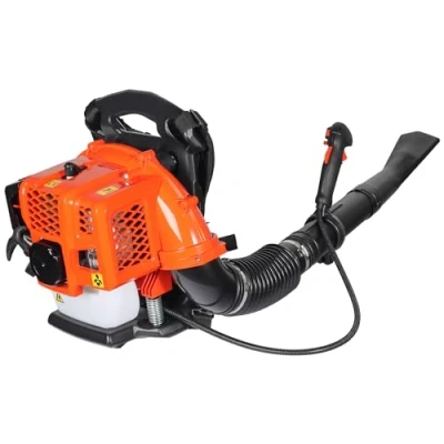Image de Wiltec Souffleur de feuilles à dos Moteur essence 2 Temps 1,7 CV Éléments commande sur poignée Avec Buses Souflleuse pour enlèvement mortes Jardinage