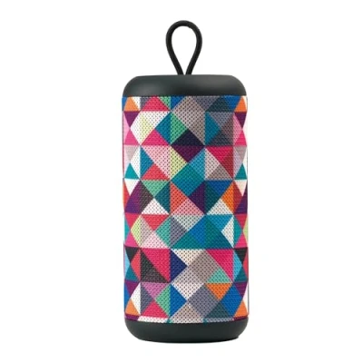 Image de Music Sound Speaker Vertical Enceinte Bluetooth 5.0 Portable 5 Watts de Puissance Emplacement Micro SD Portée 10Mt. Autonomie Batterie 4h et Charge 1,5h Fantasy Triangles
