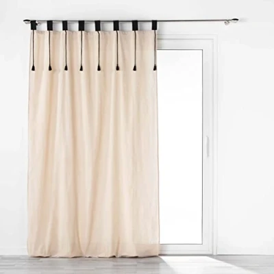 Image de douceur d&#039;intérieur, Rideau à Passants (140 x 240 cm) Filine Naturel, Polycoton