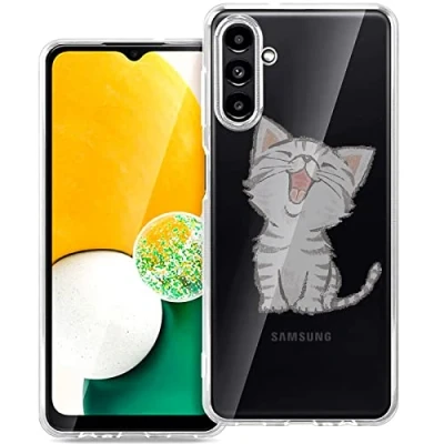 Image de Verco Coque de protection pour Samsung A13 5G, A04s Motif qualité supérieure En TPU souple et flexible chat