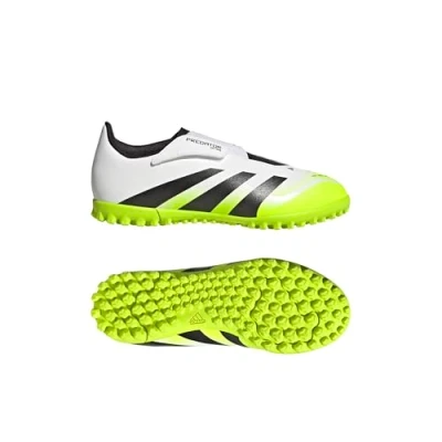 Image de adidas Performance Predator CLUB Unisex Chaussures de foot multicrampons pour enfants, Taille: 38 2/3, White/core black/lucid lemon