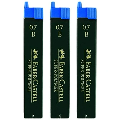 Image de Faber Castell Lot de 3 mines fines en polymère (0,7 B, quantité 3)