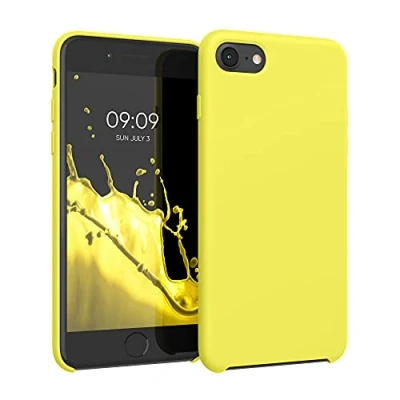 Image de kwmobile Housse Compatible avec Apple iPhone SE (2022) / (2020) 8 7 Coque de téléphone Protection Souple en TPU Silicone Jaune Fluo