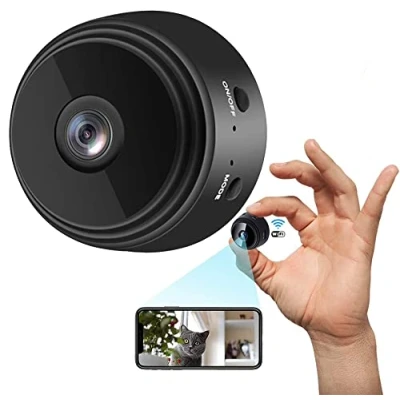 Image de Mini Camera Espion, 1080P Caméra de Surveillance sans Fil avec Enregistrement WiFi Longue Batteries Micro Cachée Détection Mouvement et Vision Nocturne Spy Cam