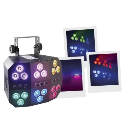 Image de Jeux de lumière 6 Pack LED PAR BoomTone DJ Wash RGBW/UV Stroboscope Contrôle DMX Programmes automatiques Télécommande incluse Eclairage scène Fête Soirée Mariage Anniversaire Disco