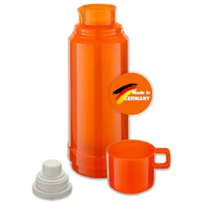 Image de ROTPUNKT Pichet isotherme de qualité supérieure I Gobelet 1 l fabriqué en Allemagne Bouteille garde au chaud jusqu&#039;à 24 heures 60 Orange brillant