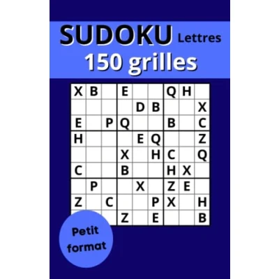 Image de Sudoku LETTRES petit format, 150 grilles: de différents niveaux, faciles, moyens, difficiles, pour adultes