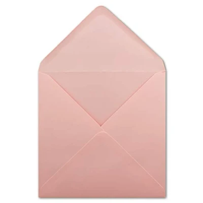 Image de Lot de 100 enveloppes carrées Rose 15,5 x cm g/m² à fermeture humide rabat pointu la série Colours 4 you Glüxx Agent