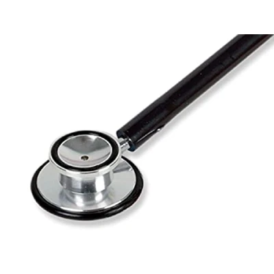 Image de Gima Stéthoscope de cardiologie classique avec tête en acier inoxydable, cloche forme cône pour basses fréquences, membrane haute sensibilité amplifier les sons, Lira Nero, 32552