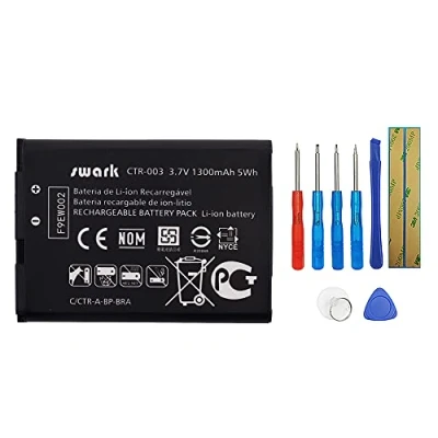 Image de Swark CTR 003 Batterie compatible avec Nintendo 2DS / New XL 3DS 001 outils
