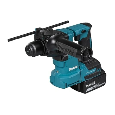 Image de Makita DHR183RTWJ Marteau rotatif 18 V Li ion LXT Brushless mm avec 2 batteries 5,0 Ah, chargeur et DX16 Livré dans un étui Makpac