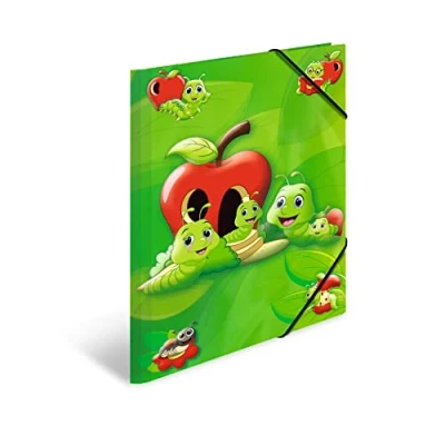 Image de HERMA 19633 Lot de 3 porte documents A3 en carton robuste avec impression intérieure et bande élastique pour enfants, garçons filles