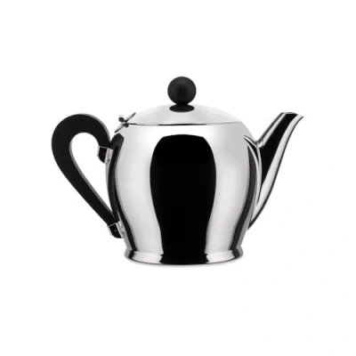 Image de Alessi Ca12/8 Bombé Théière en Acier Inoxydable 18/10 Brillant avec Poignée et Pommeau Bakélite