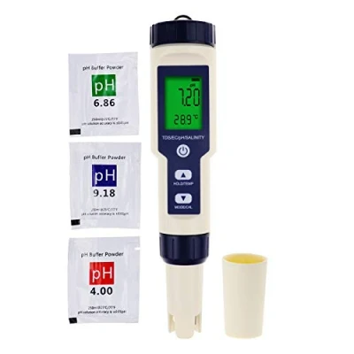 Image de DANOPLUS 5 in 1 Digital pH Meter mit TDS/EC/Salzgehalt/Temperatur Messung Wasserdicht Höchst Genau Multi Parameter Prüfer…