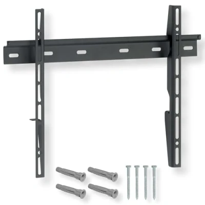 Image de Nanook Support Mural pour téléviseurs de 32 55 Pouces Ultra Plat Solution Montage des télés LCD, LED et OLED Compatibilité Universelle VESA 100x100 400x400 Noir