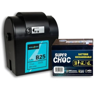 Image de Poste de clôture B25 et batterie 12 V 14 Ah