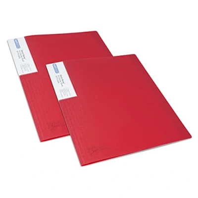 Image de Rapesco 1676 Germ Savvy Antibactérien, Protège Document A4 avec 40 Pochettes, Rouge, Lot de 2 Documents