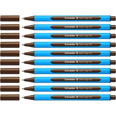 Image de Schneider Slider Edge (Pointe extra large (XB)) Lot de 10 Stylos, Encre marron