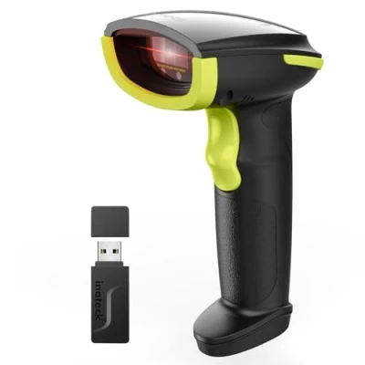 Image de Inateck Scanner de Code Barres Bluetooth AI, 1D sans Fil, Portatif avec APP et SDK, Batterie 2000mAh, BCST 21 AI Vert