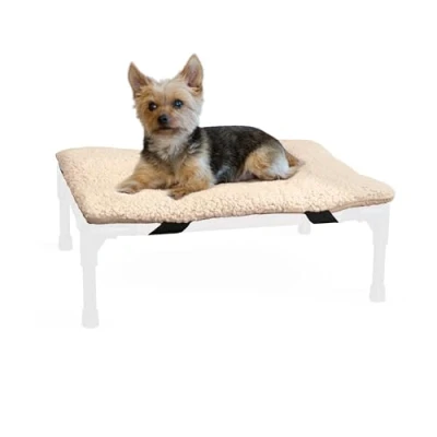 Image de K&amp;H Pet Products Coussin Original en Micropolaire pour Chien surélevé à l&#039;extérieur, Portable et Lavable (lit Vendu séparément), Polaire Havane, Taille S, 43,2 x 55,9 cm